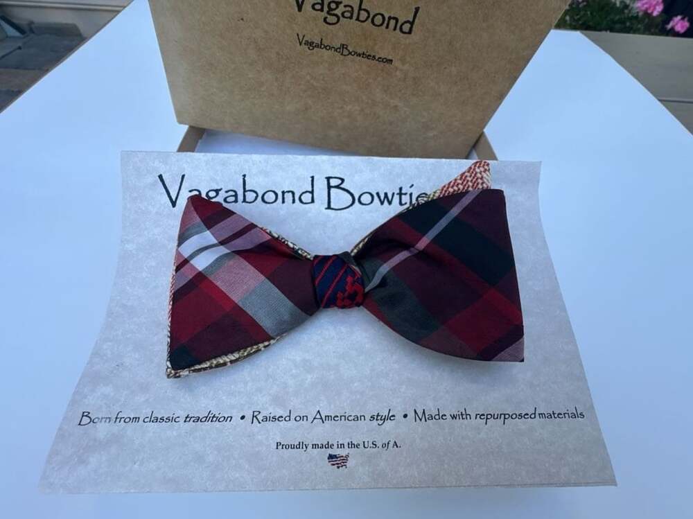 Vagabond Bowties Red Plaid Bow Tie